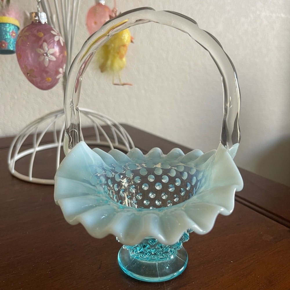 Vintage glass basket